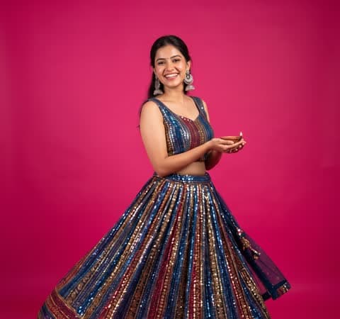 Woman in a festive lehenga